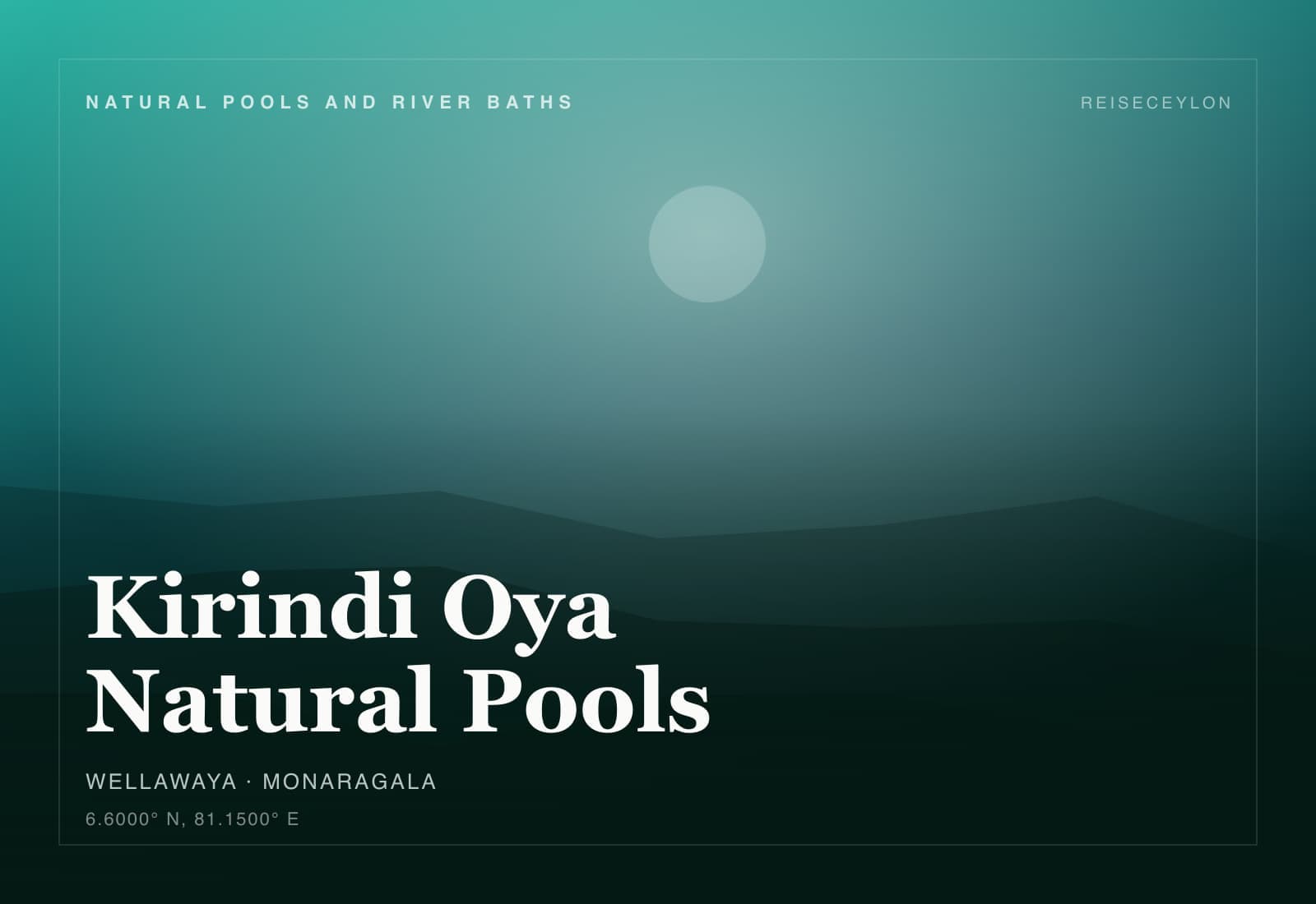 Kirindi Oya Natural Pools