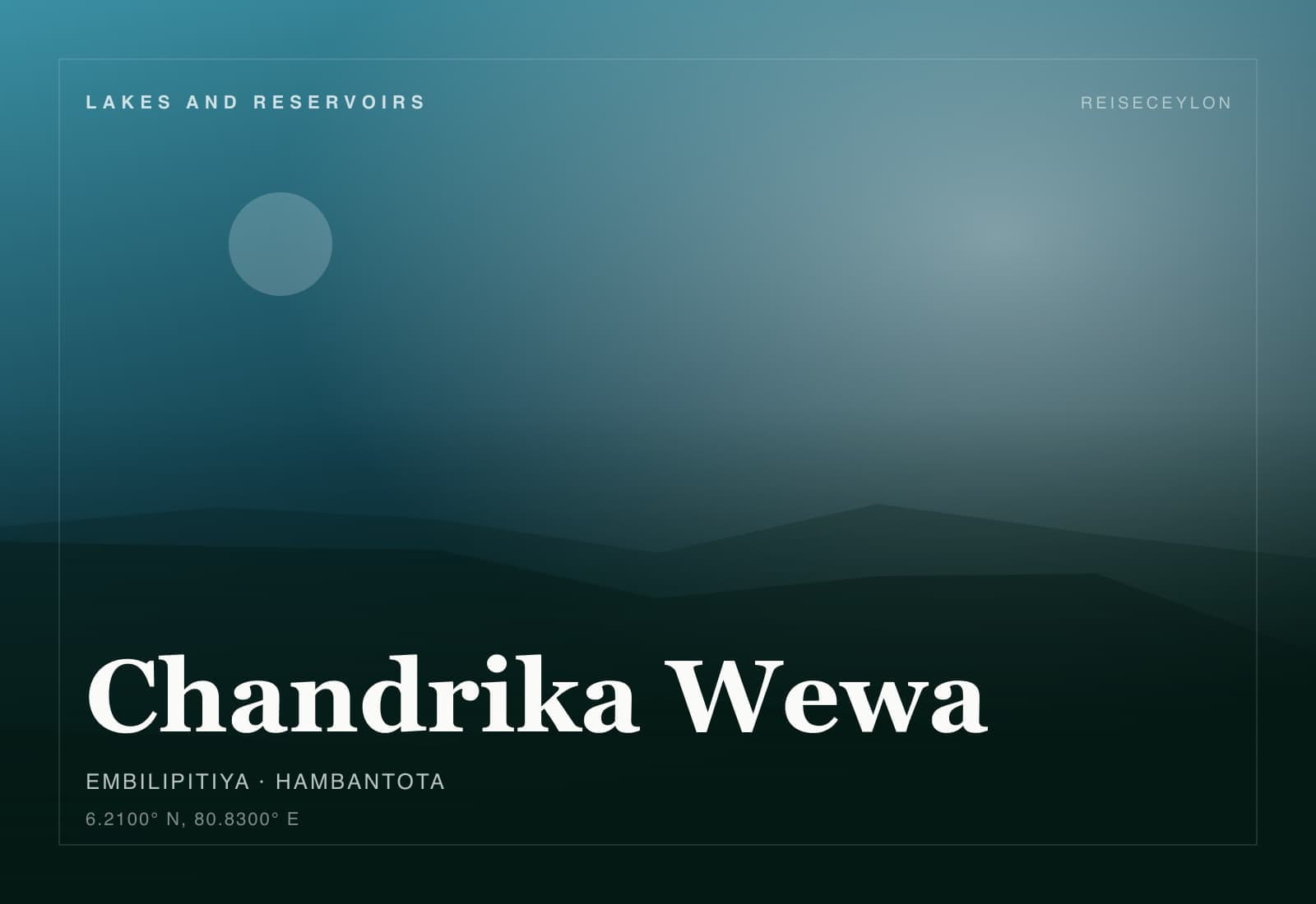 Chandrika Wewa, Hambantota