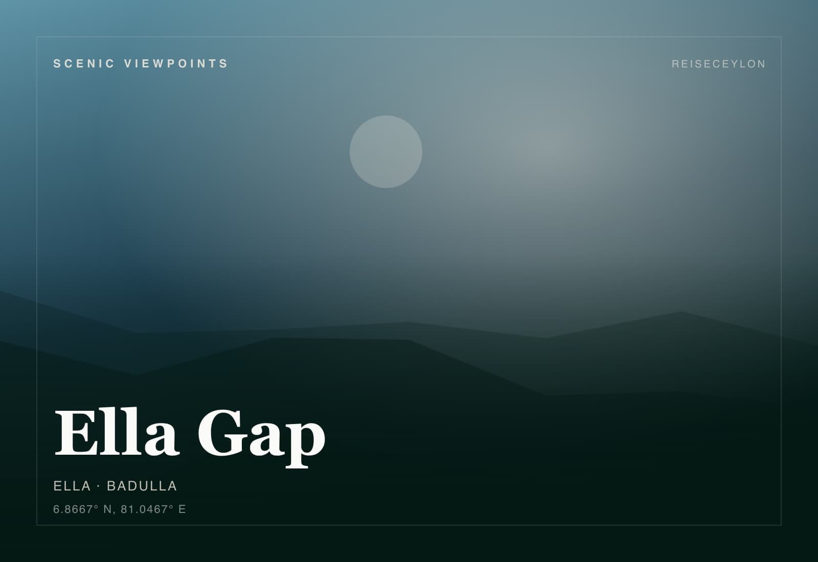 Ella Gap, Badulla