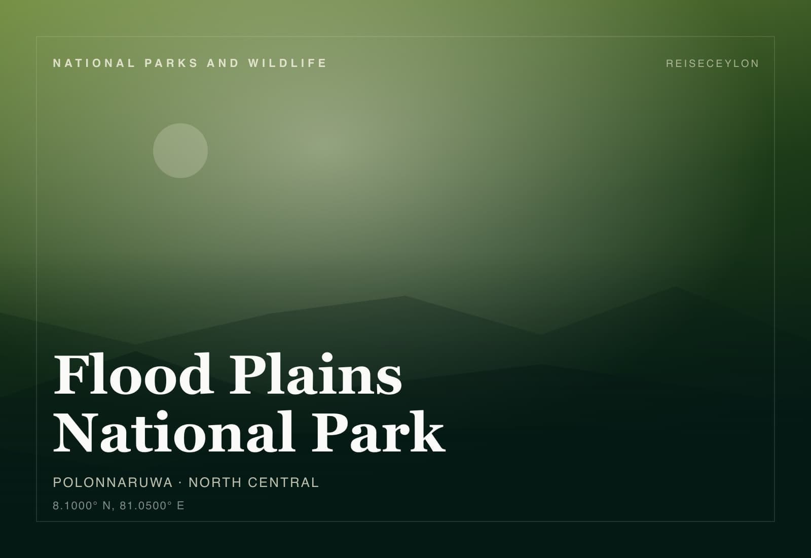 Flood Plains National Park, Polonnaruwa