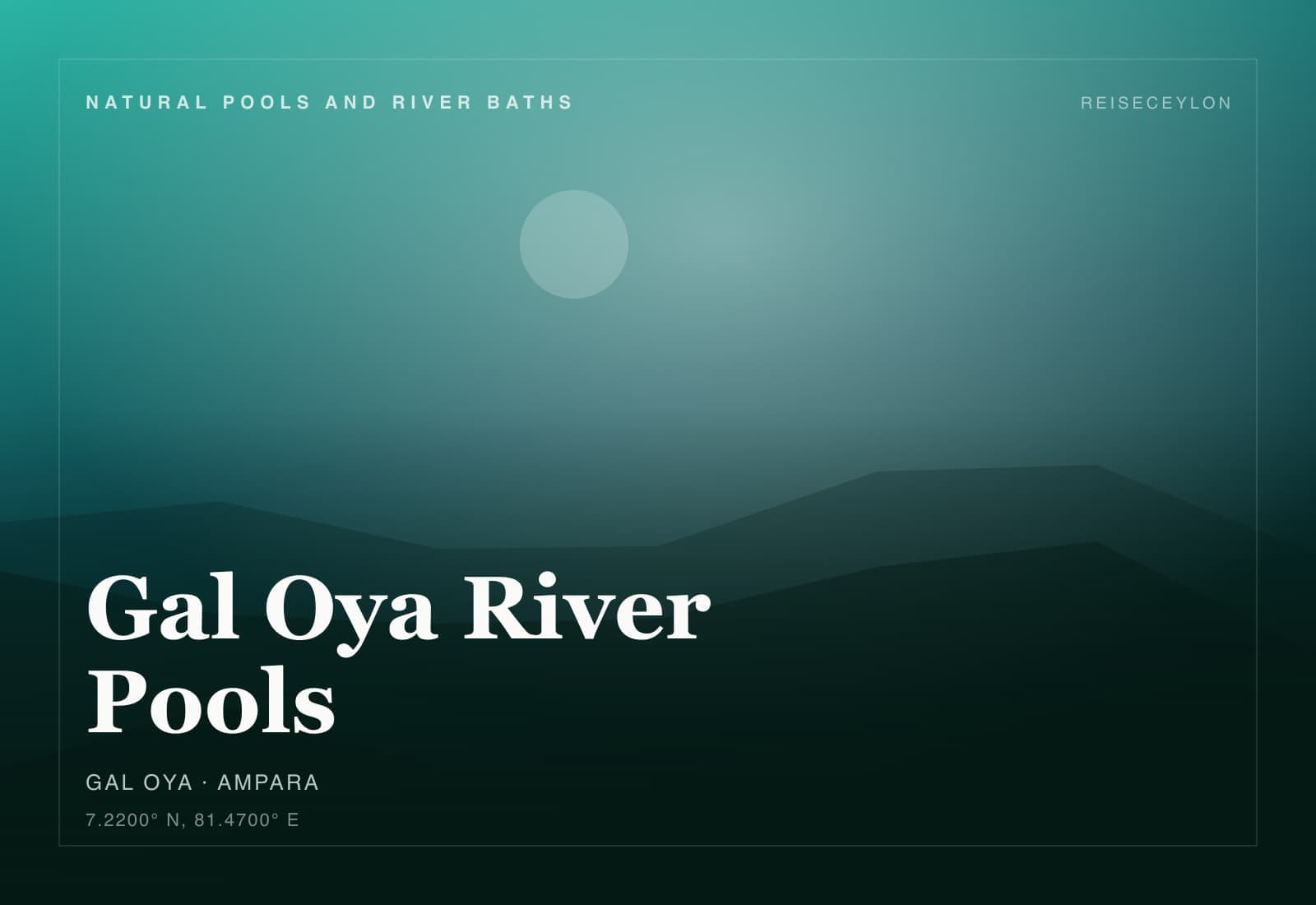 Gal Oya River Pools, Ampara