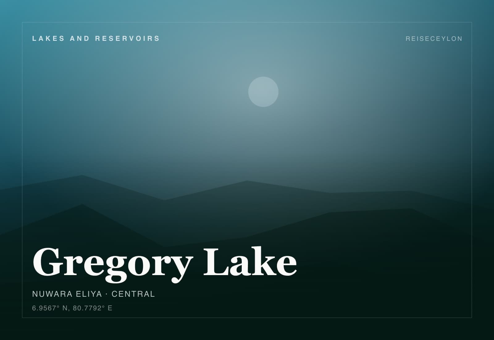 Gregory Lake, Nuwara Eliya