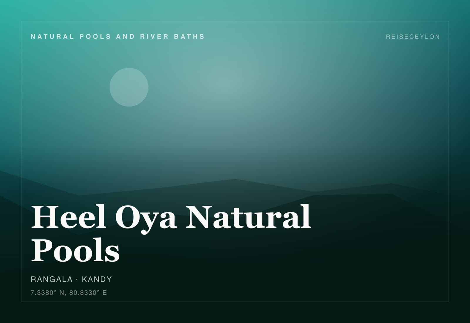 Heel Oya Natural Pools