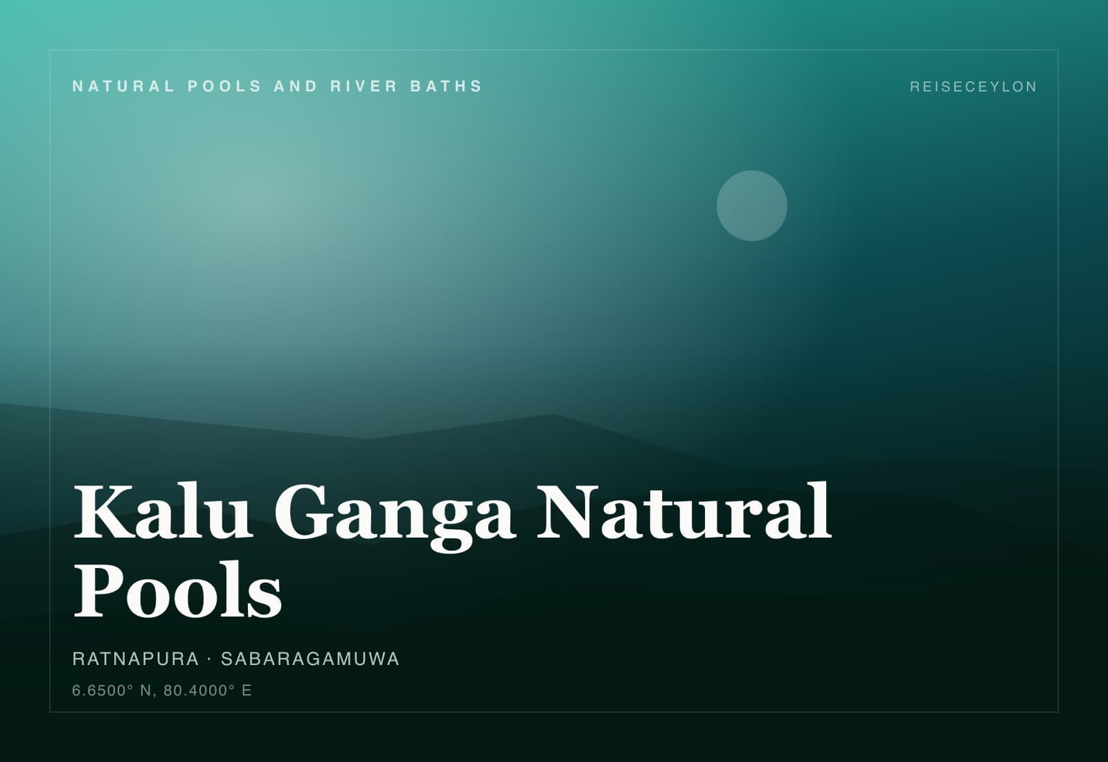 Kalu Ganga Natural Pools, Ratnapura