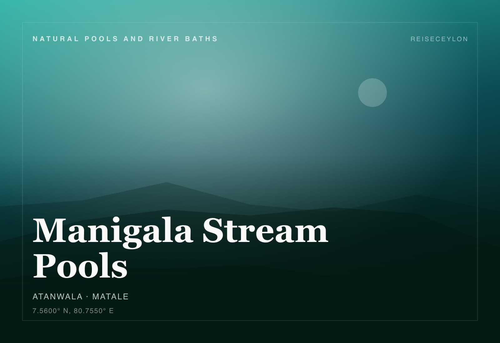 Manigala Stream Pools, Matale