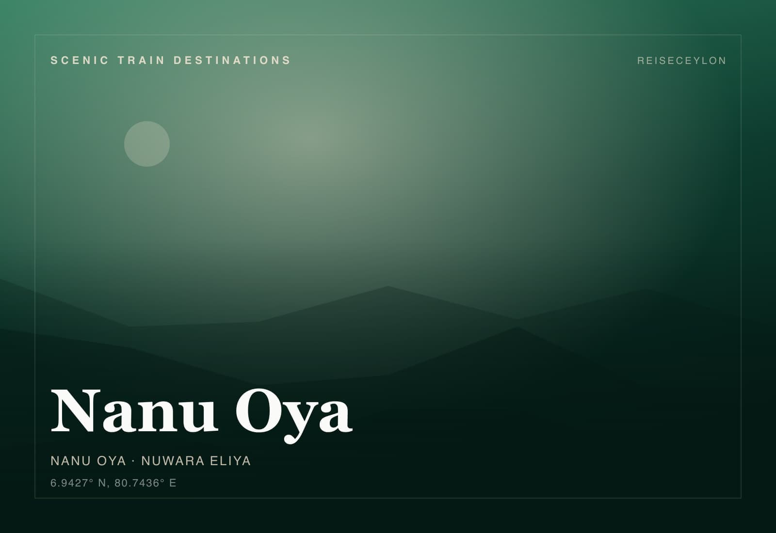 Nanu Oya, Nuwara Eliya
